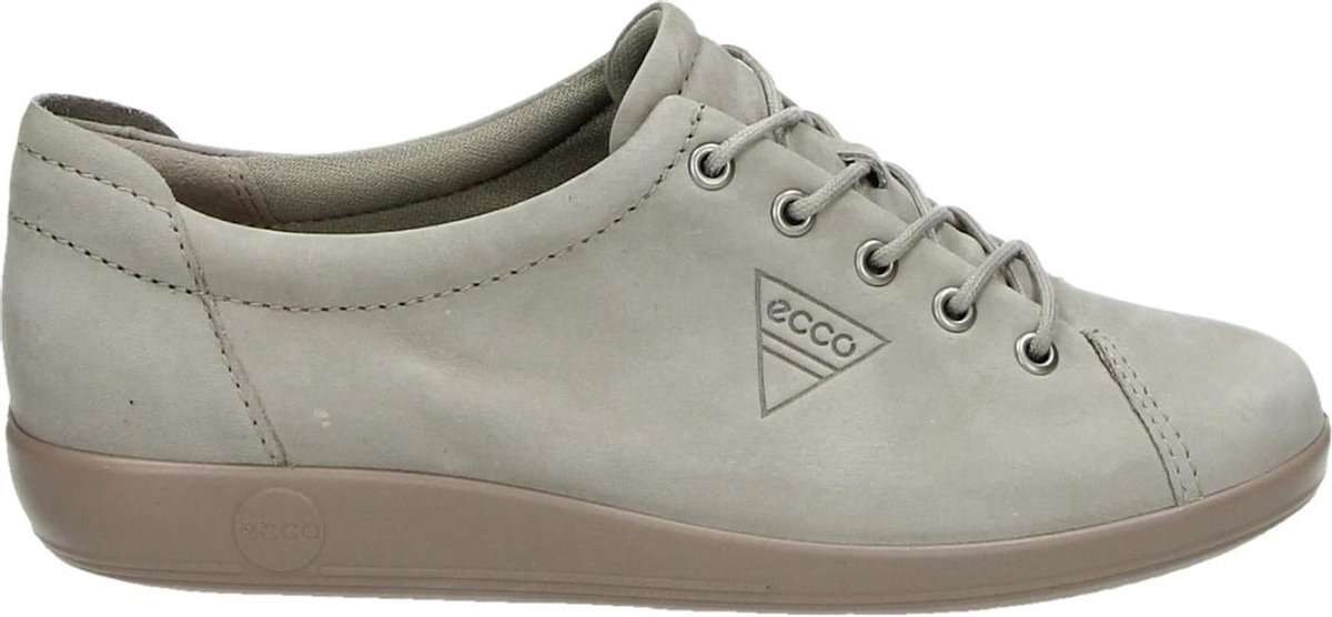 Ecco Soft 2.0 veterschoenen grijs | bol.com