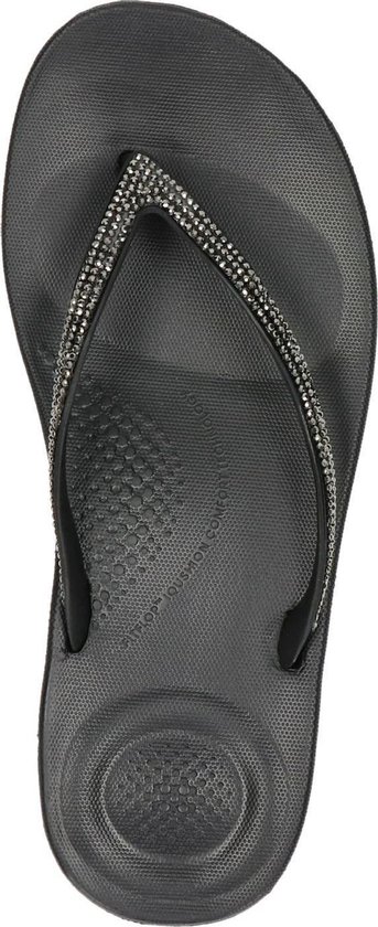 FitFlop IQUSHION Dames Slippers - Zwart - Sparkle - Maat 38