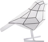 Present Time Ornament Bird - Polyresin Wit, Zwarte strepen - Small - 12,5x6x14cm