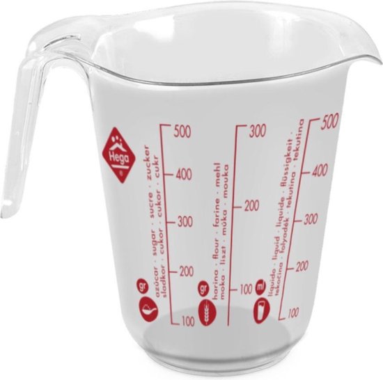 1x tasse à mesurer avec bec verseur 0, 5 litre / pinte - tasses à mesurer  en plastique... | bol