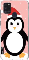 Casetastic Samsung Galaxy A21s (2020) Hoesje - Softcover Hoesje met Design - Pinguin Print