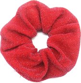 Scrunchie met Glitters - Haarelastiek - Rood