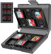 Transnovo Card Case semi transparant geschikt voor Nintendo Switch & Switch 2 games | Switch-games opberghoes accessoires | Spellen game hoes houder | Opberg travel box / opbergbox voor OLED / Lite consoles | Beschermhoes 24 card slots