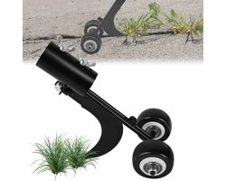 Weed Puller met Wielen - Handmatige Verwijderaar voor Tuin - Staande Onkruidhaak voor Kieren en Scheuren tussen Tegels - Blokken - Bestrating en Terras (Gekromde Haak)