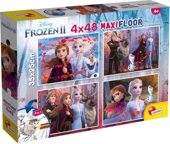 Lisciani - Puzzel - Disney Frozen 2 - Maxi vloerpuzzel 4x48 stuks | bol