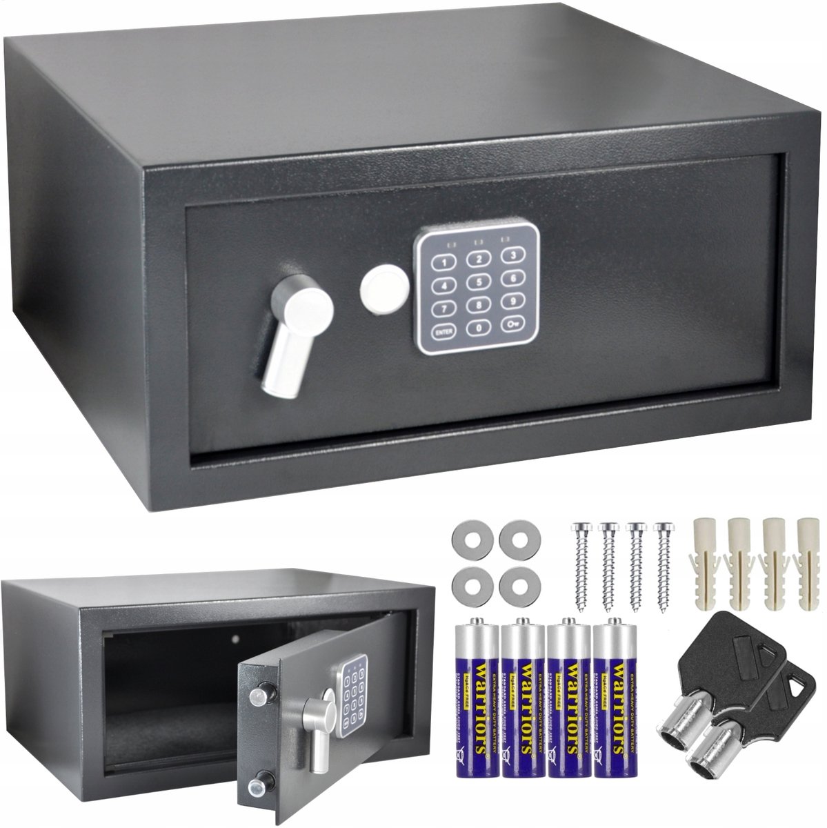 Elektronische kluis met code & 2 sleutels - 10 kg
