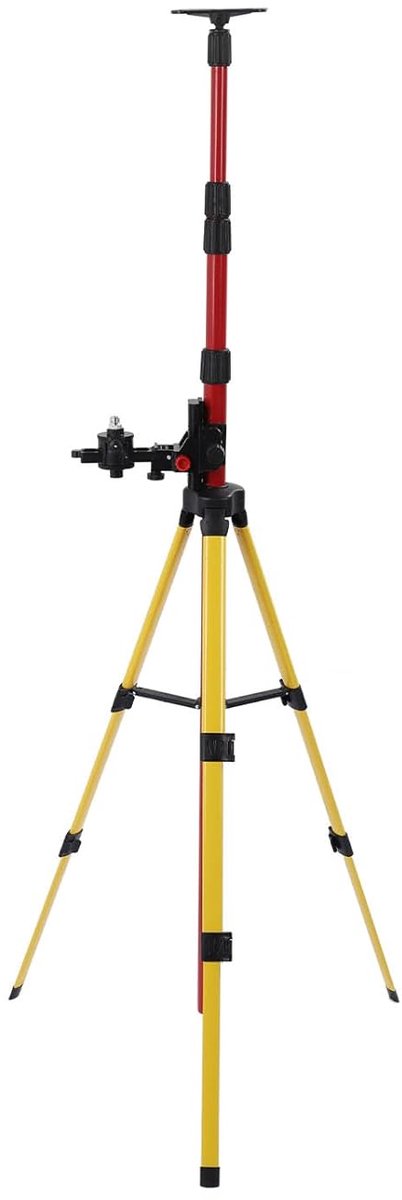 Professionele Aluminium Constructie Tripod - Telescopische Leveling Rod met Verstelbare Basis voor Bouwhoogte - Stabiliteit en Precisie