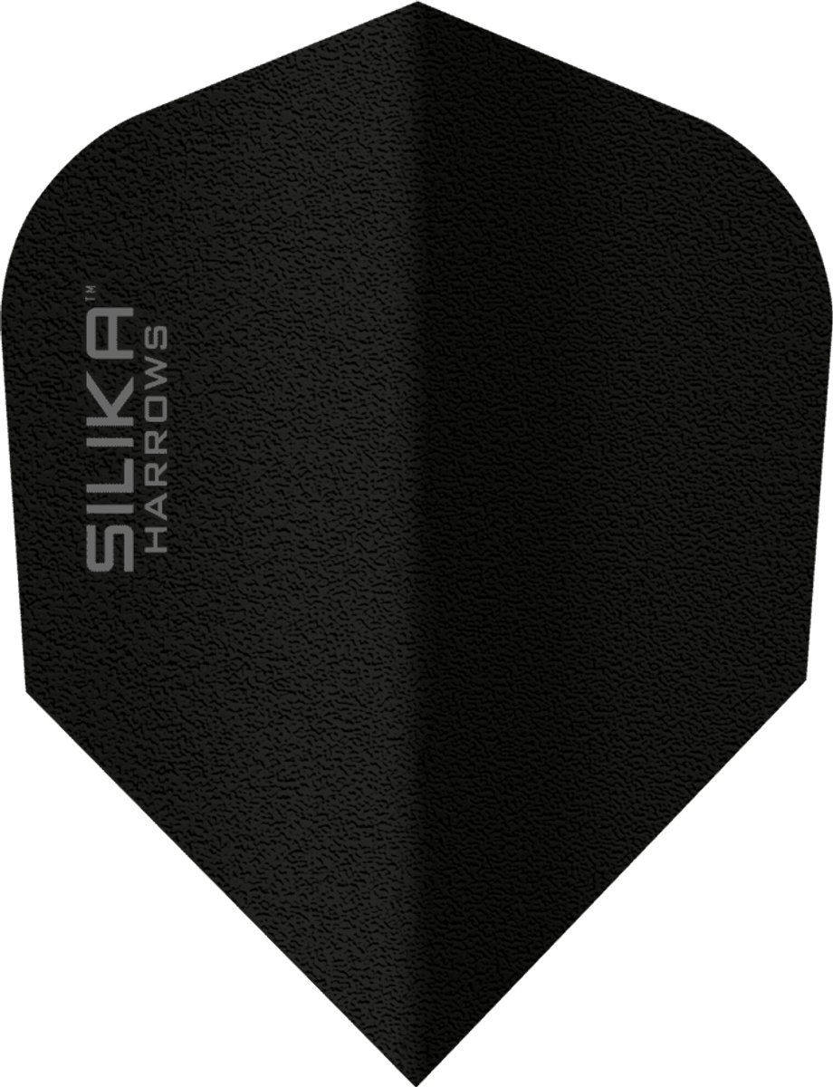 Harrows Silika Solid Black NO6 Tough Crystalline Coated - Dart Flights