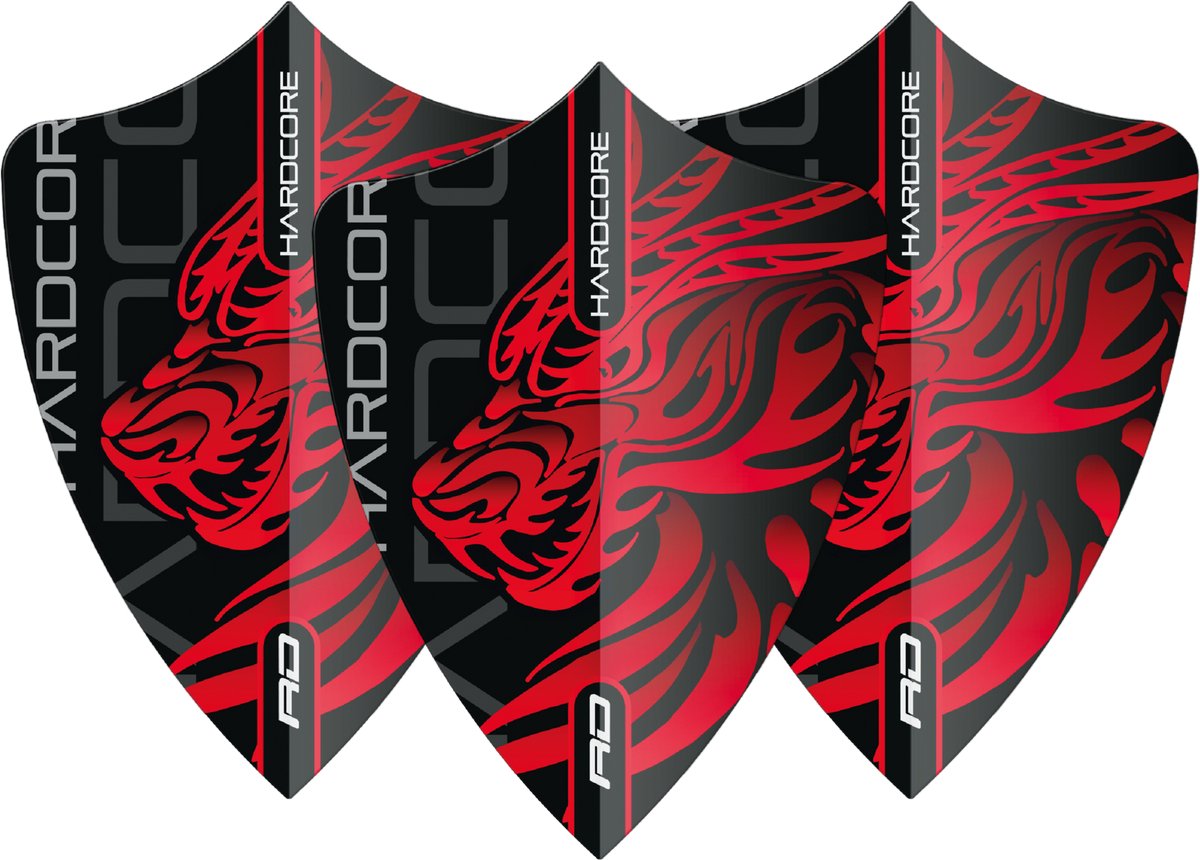 Red Dragon Jonny Clayton Hardcore Dragon Freestyle Red - Dart Flights