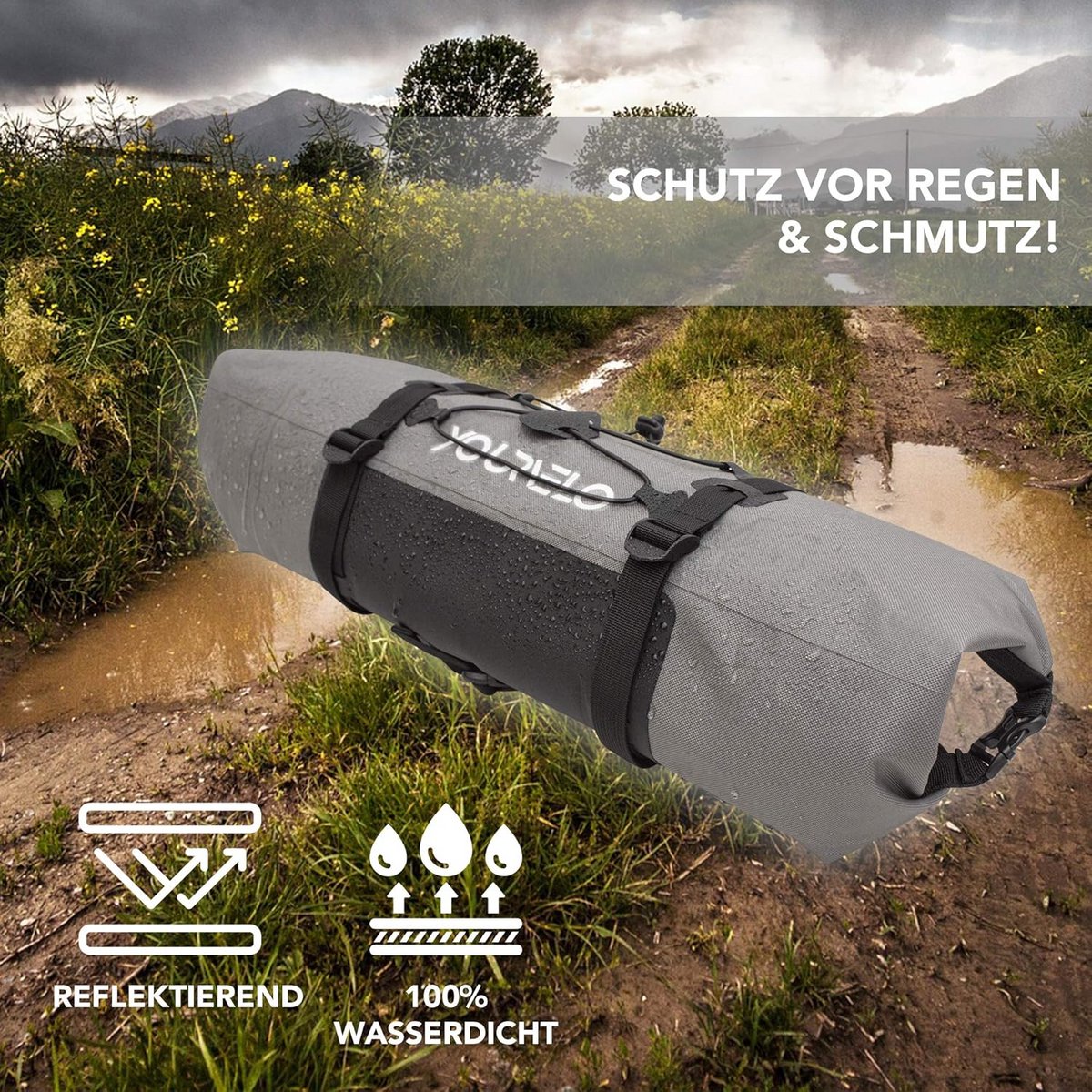 Waterdichte Stuurtas Fiets - 9L Inhoud - Voor Bikepacking en Dagelijks Gebruik