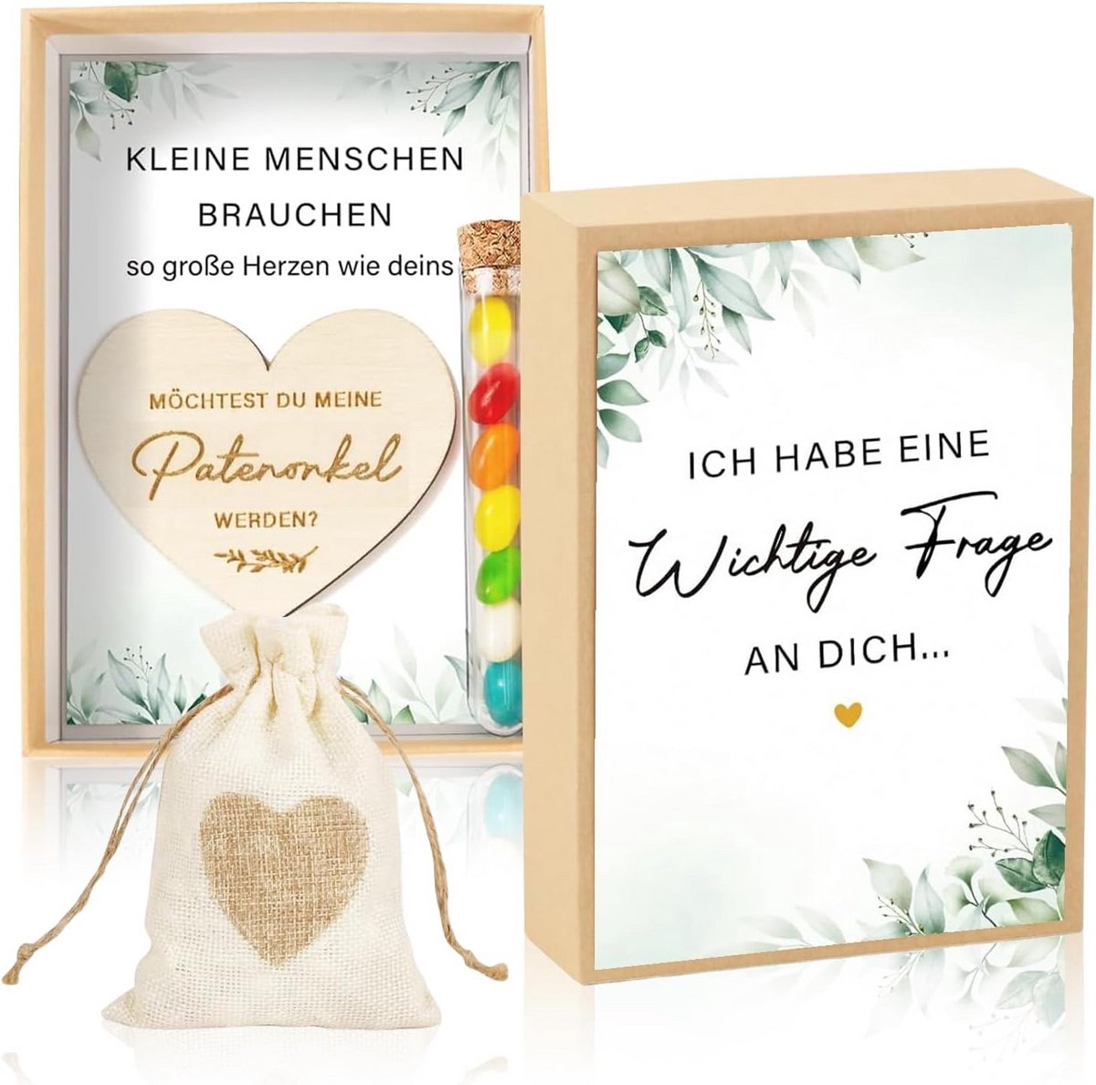Cadeauset: Vragen om Peetmoeder te Worden – Geschenkdoos met Gedenkwaardige Inhoud voor Doop