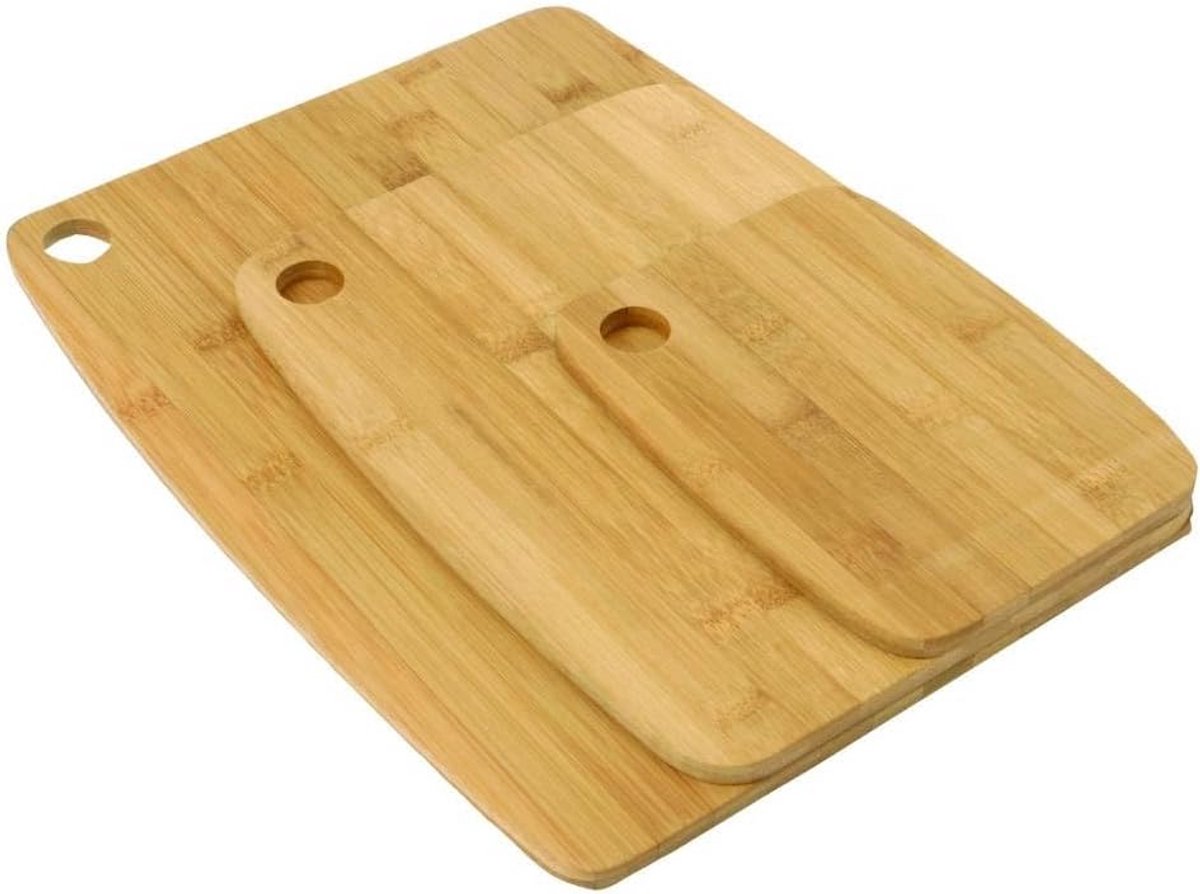 Set van 3 Bamboe Snijplanken - Duurzaam en Sterk Keukengerei