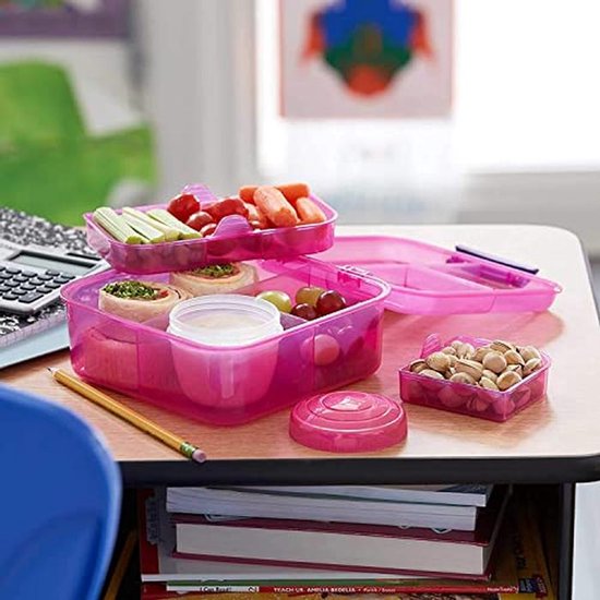 Lunchbox met Compartimenten en Yoghurtbeker - 1,25 L Voedselbewaarcontainer — afbeelding 3