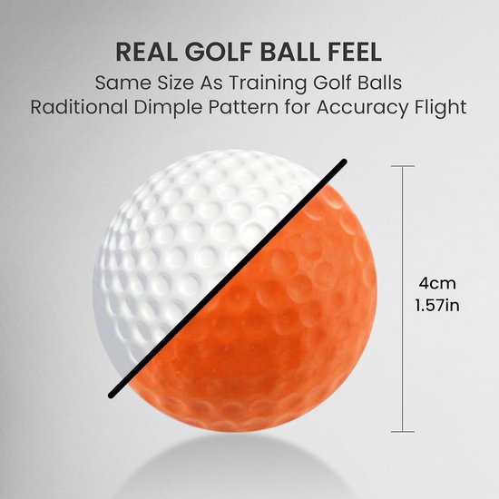 24 Stuks Schuim Golf Oefenballen - Duurzaam Trainingsmateriaal voor Binnen en Buiten van Merkloos — afbeelding 3