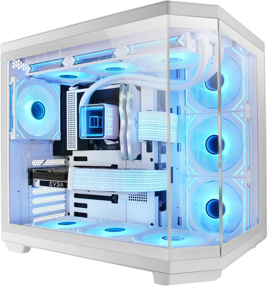 Custom ATX Gaming PC Behuizing met Panoramisch Gehard Glas en Dubbele Kamer