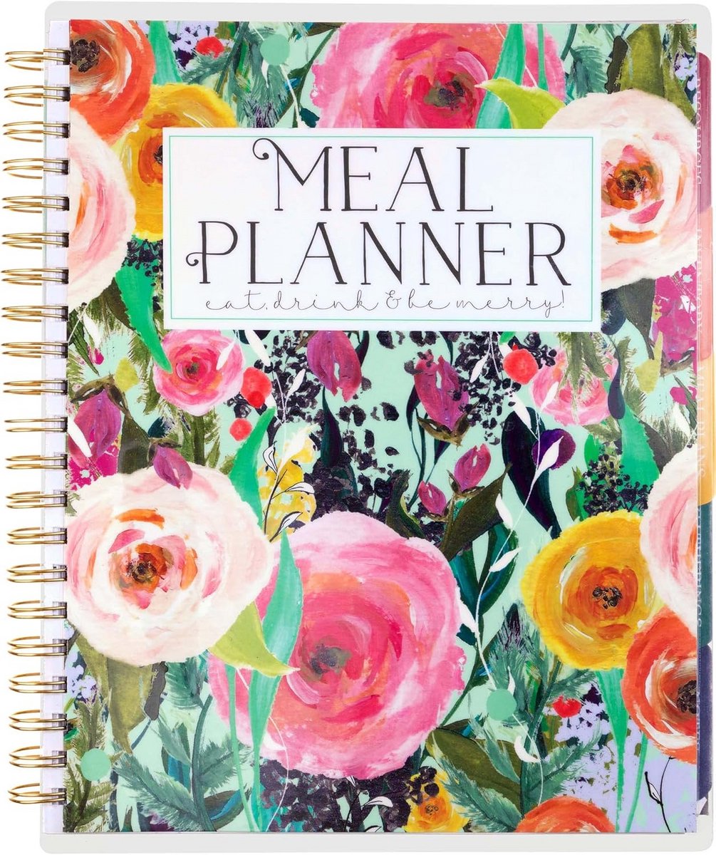 Wekelijkse Maaltijdplanner en Receptenboek met Afscheurbare Boodschappenlijstjes