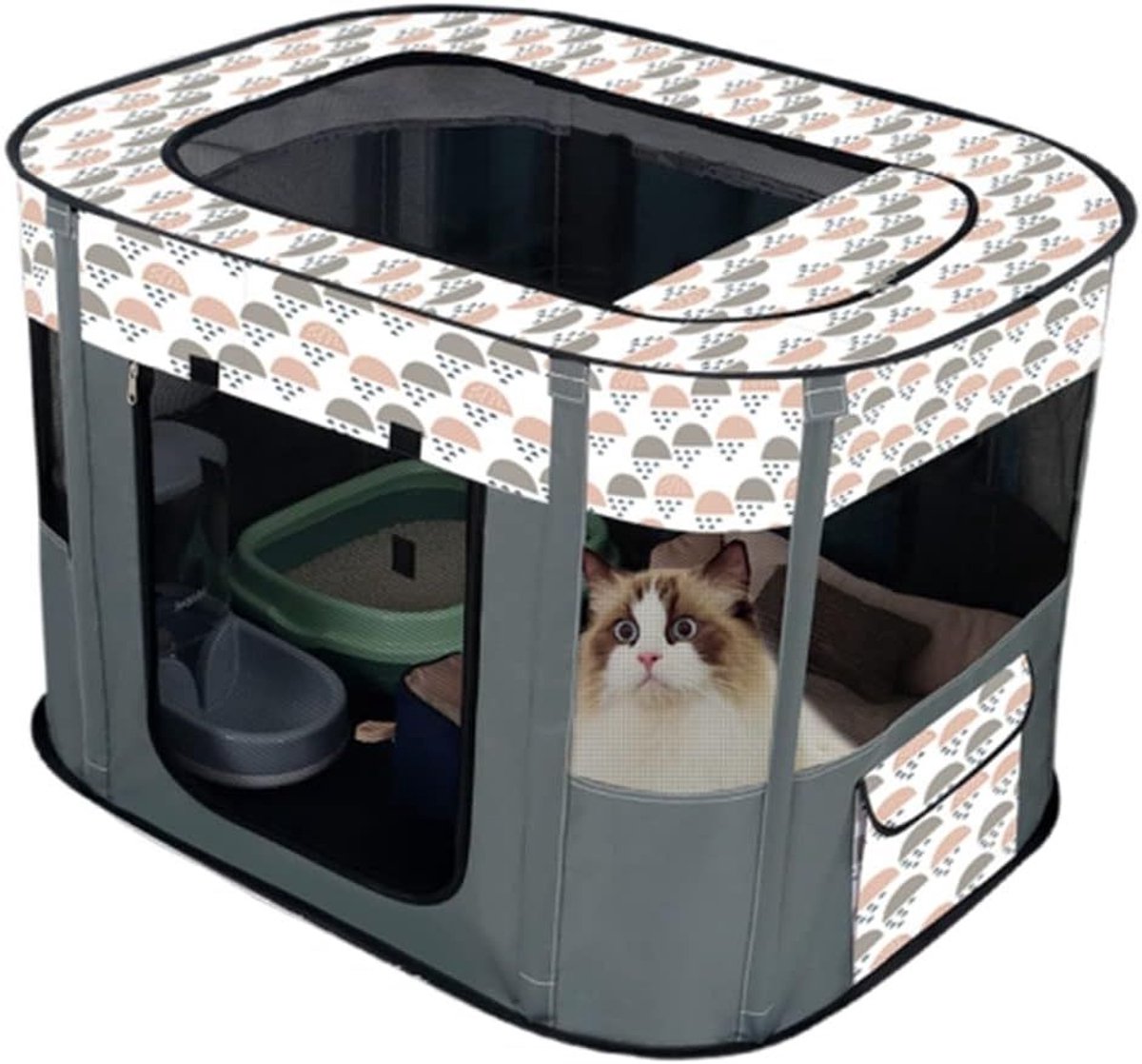 SNJY® Kattenkooi - Kattenbench - Bench Kat - 70L x 45B x 50H cm - Grijs