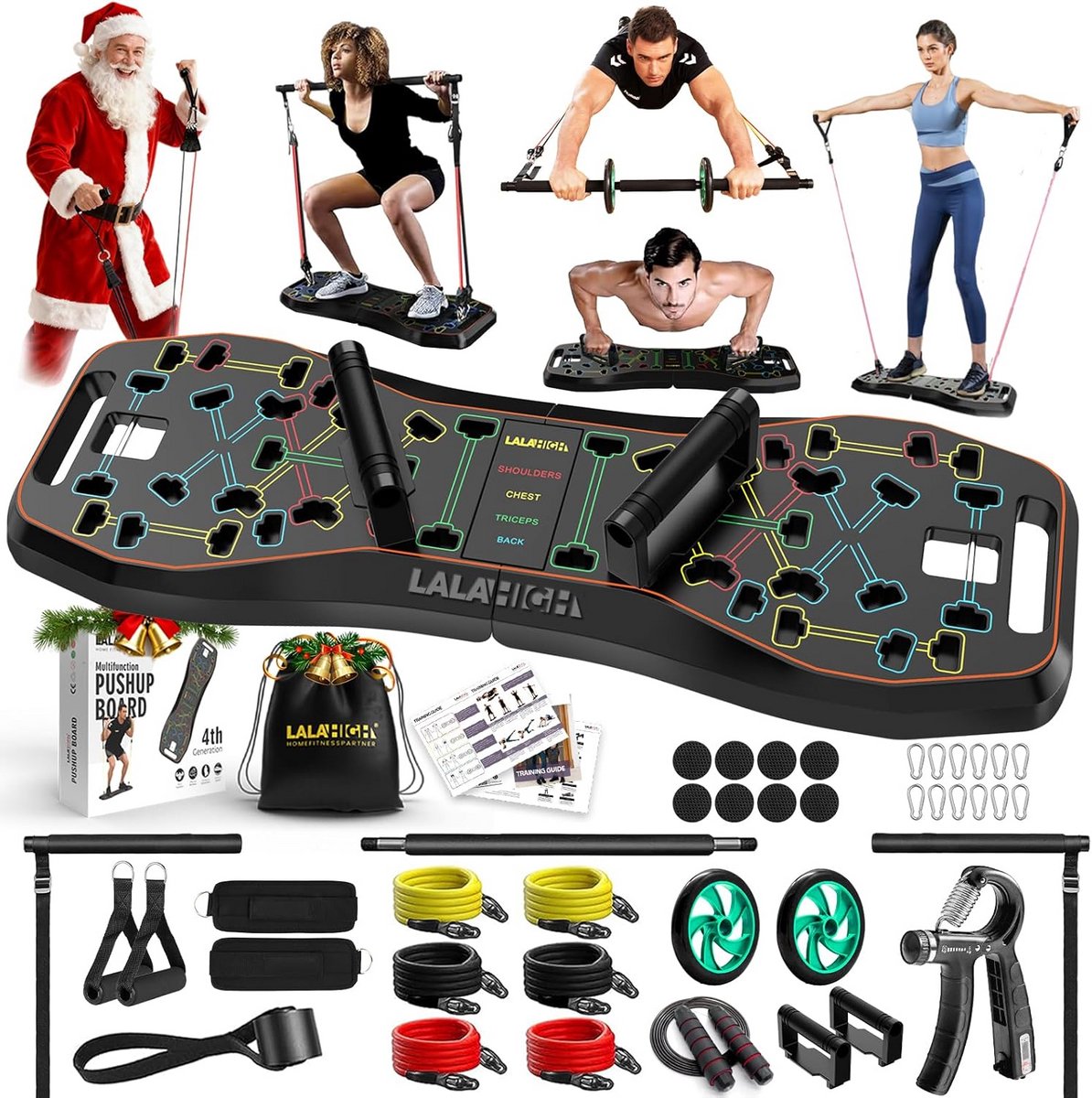 Draagbare Fitnessapparatuur Set met 22 Accessoires voor Full Body Training Thuis