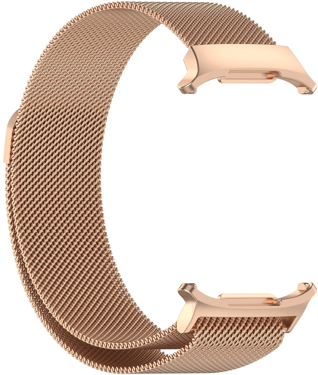 DrPhone MilanoNoir Milanese Band – Luxe Horlogeband voor Samsung Galaxy Watch 5 / 6 / 7 (40 & 44 mm) + Galaxy Watch FE – Rose Goud