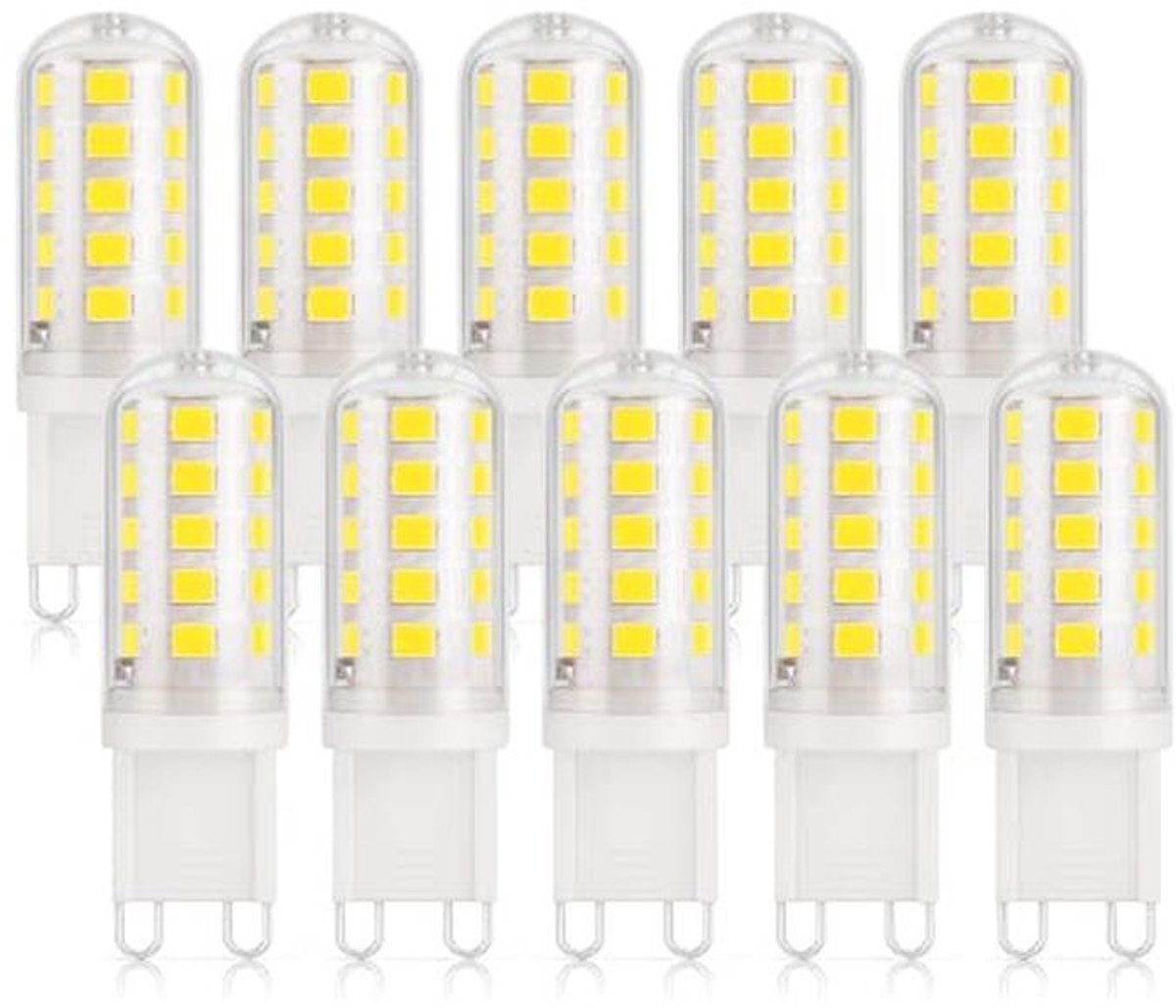 LED G9 Lamp Koel Wit 6000K - 3W Halogeen Vervanging, Non-Dimbaar, 410lm, Energiezuinig - 10 Stuks