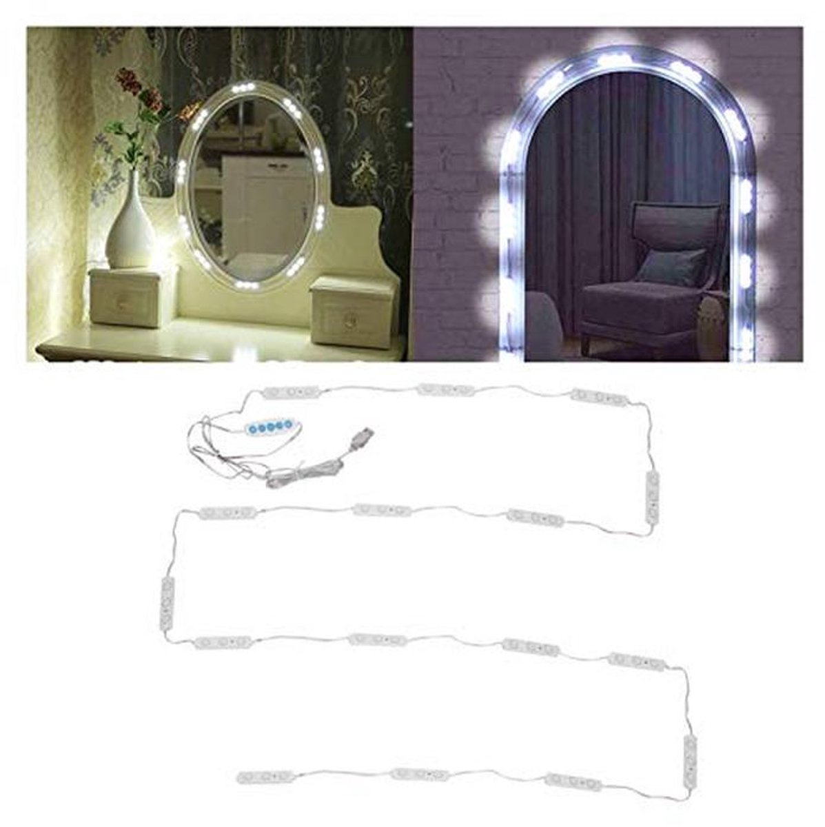 Dimbare LED Spiegelverlichting voor Make-up Tafel en Badkamer