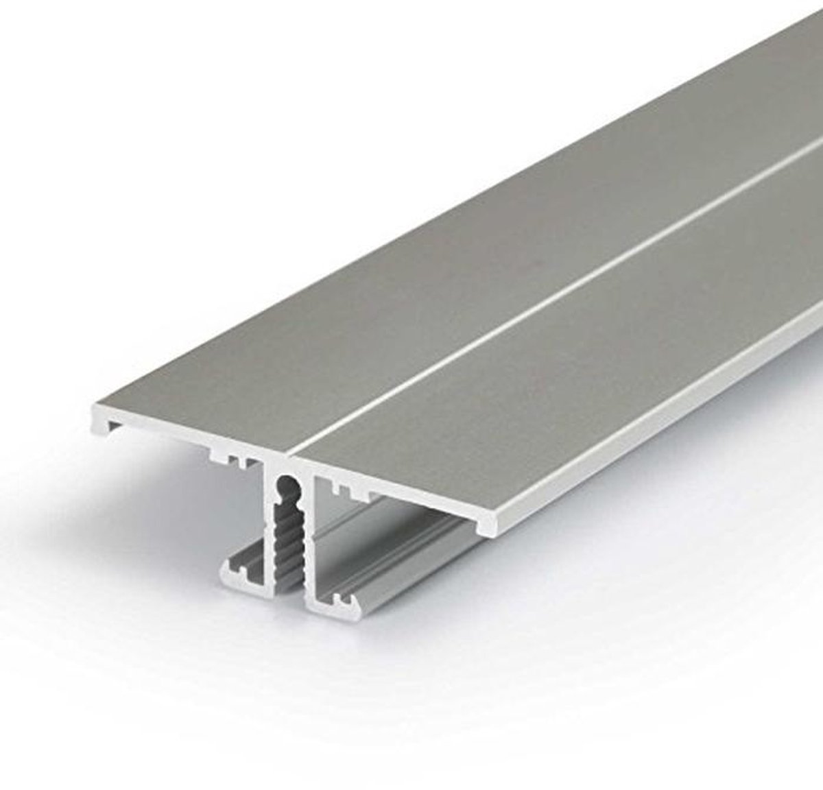 Aluminium Profiel 2 Meter voor LED Strips - Geanodiseerd met Transparante Afdekrail en Montageklemmen