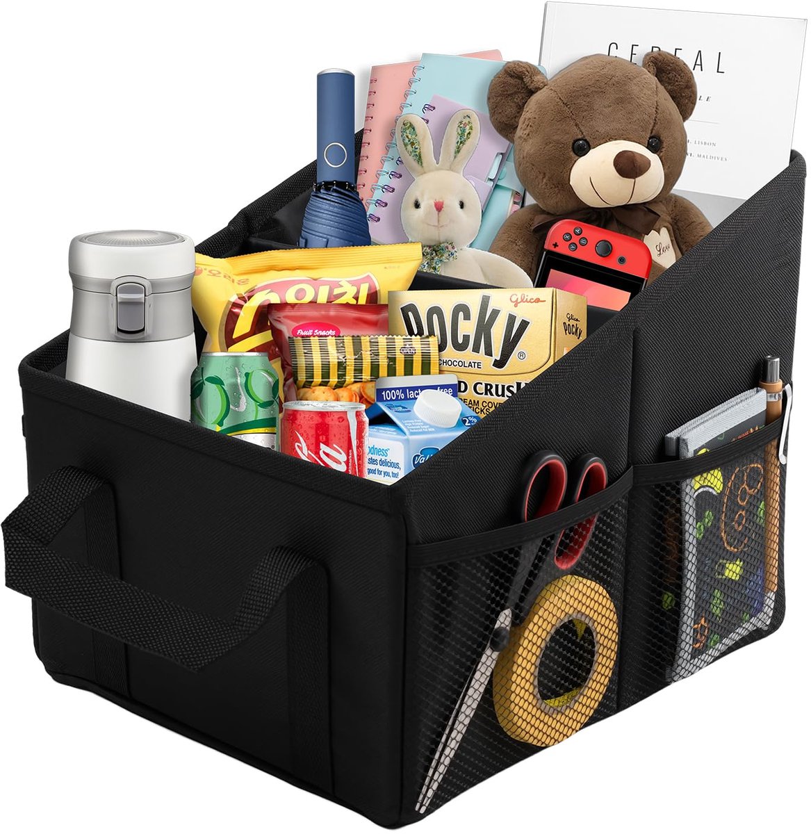 IMPERATORIS® Kofferbak Organizer - Auto Opbergtas - Opvouwbare Tas voor Boodschappen en Gereedschap - Anti-slip Bodem - Veel Opbergruimte - 1 Stuk - Zwart - 26 x 24 cm