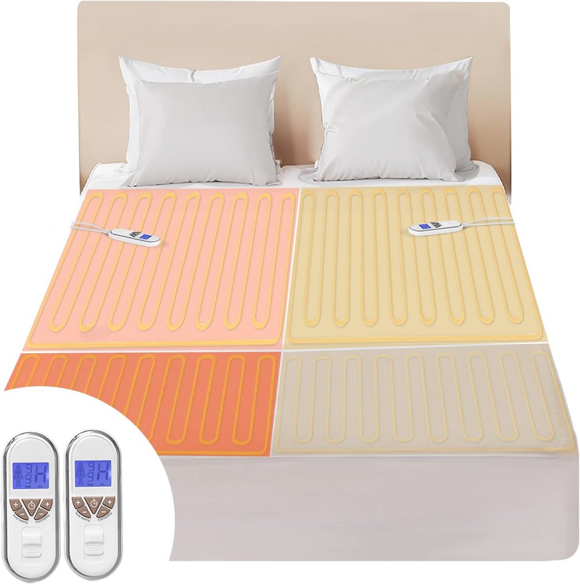 Luxe Kingsize Elektrische Deken met Meerdere Warmtezones en Double Bediening
