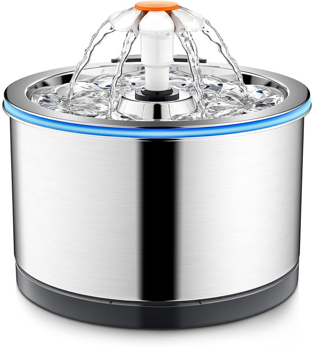 Drinkfontein RVS - Kattenfontein - Waterfontein - Waterdispenser - 2.5 Liter - zilver