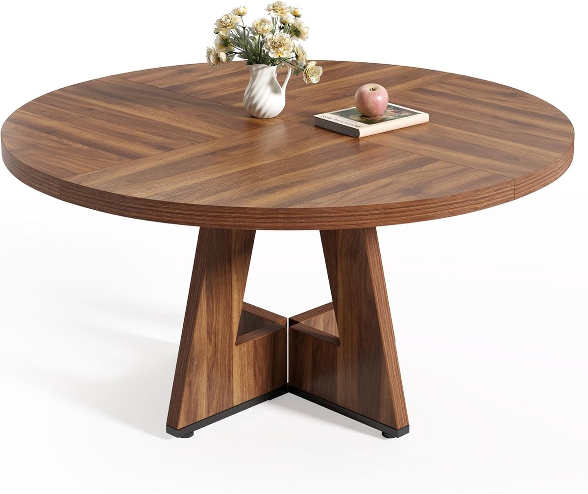 Tribesigns Ronde Eettafel - Keukentafel - 120 x 120 x 75 cm - Eetkamertafel Voor 4 Persone