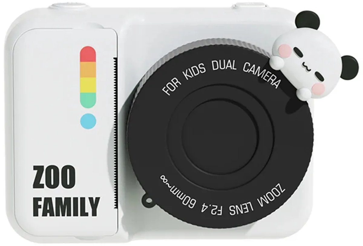Snapling Printcamera voor Kinderen - Digitale Kindercamera met Instant Print - Inclusief 32GB SD-Kaart & 3 Rollen Papier - Thermisch Fototoestel - Wit