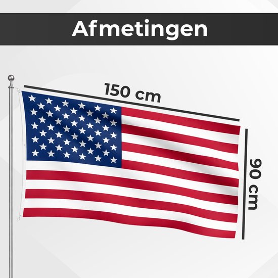 Het Vlaggenschip - Vlag Amerika - 90 x 150 centimeter - Verenigde Staten
