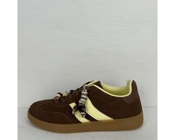 Retro sneakers met leuke details bruin Bruin / 41