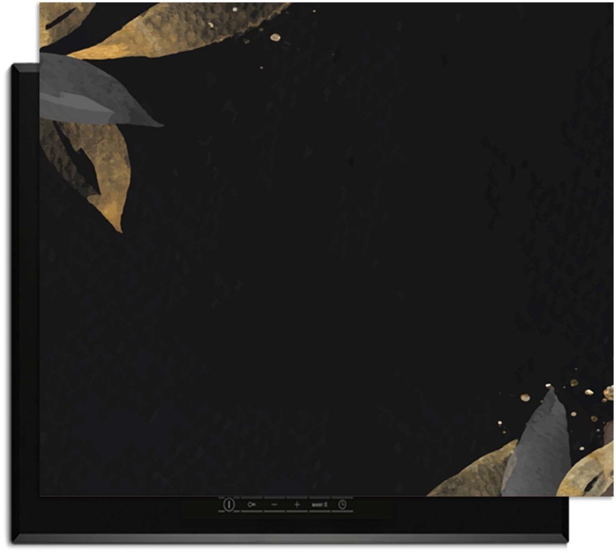 KitchenArt - Black Olive – Inductie Beschermer - 71x52 cm - Kookplaat Beschermer - Luxe Afdekplaat Inductieplaat - Anti-slip & Oprolbaar - Beschermmat Inductiekookplaat