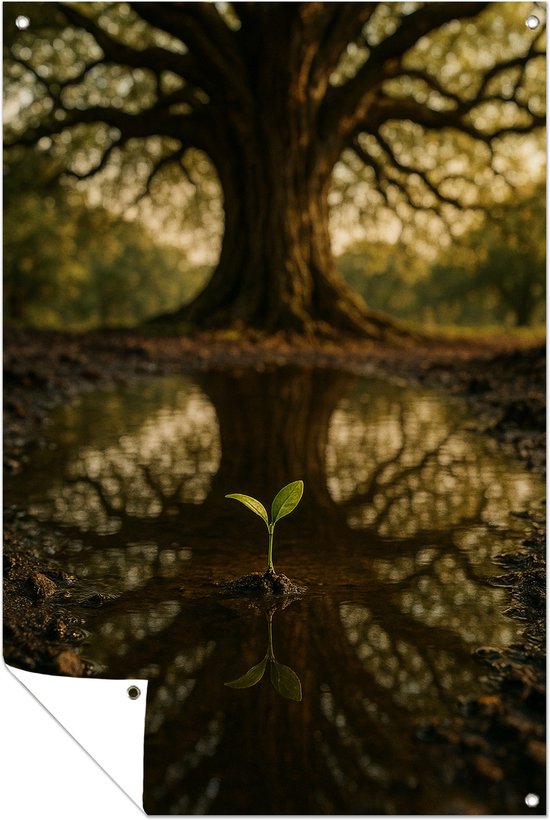 Zaailing – wanddecoratie buiten – Tuinposter – 50x75 cm