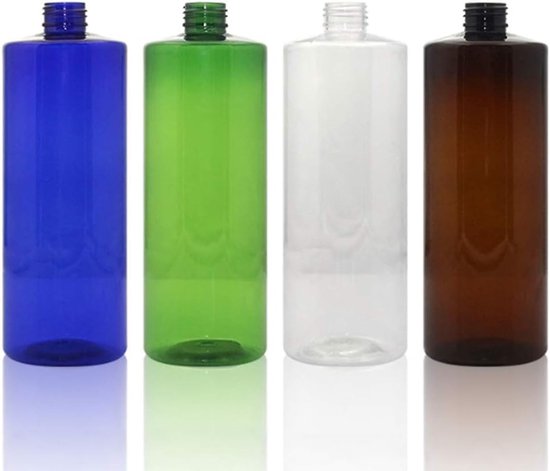 500ML 17oz Lege Navulbare Heldere Plastic Drukpomp Fles - Met Kleur Willekeurige Pomp Kop - Lotion Shampoo Douchegel Pot Houder Cosmetica Container Douche Badkamer Benodigdheden voor Thuisgebruik — afbeelding 2