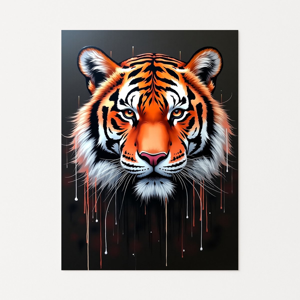 Tijger muurdecoratie – wanddecoratie modern – interieurposters – 70x100 cm