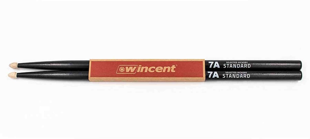 Wincent 7ACB Hickory Natural Black drumstokken