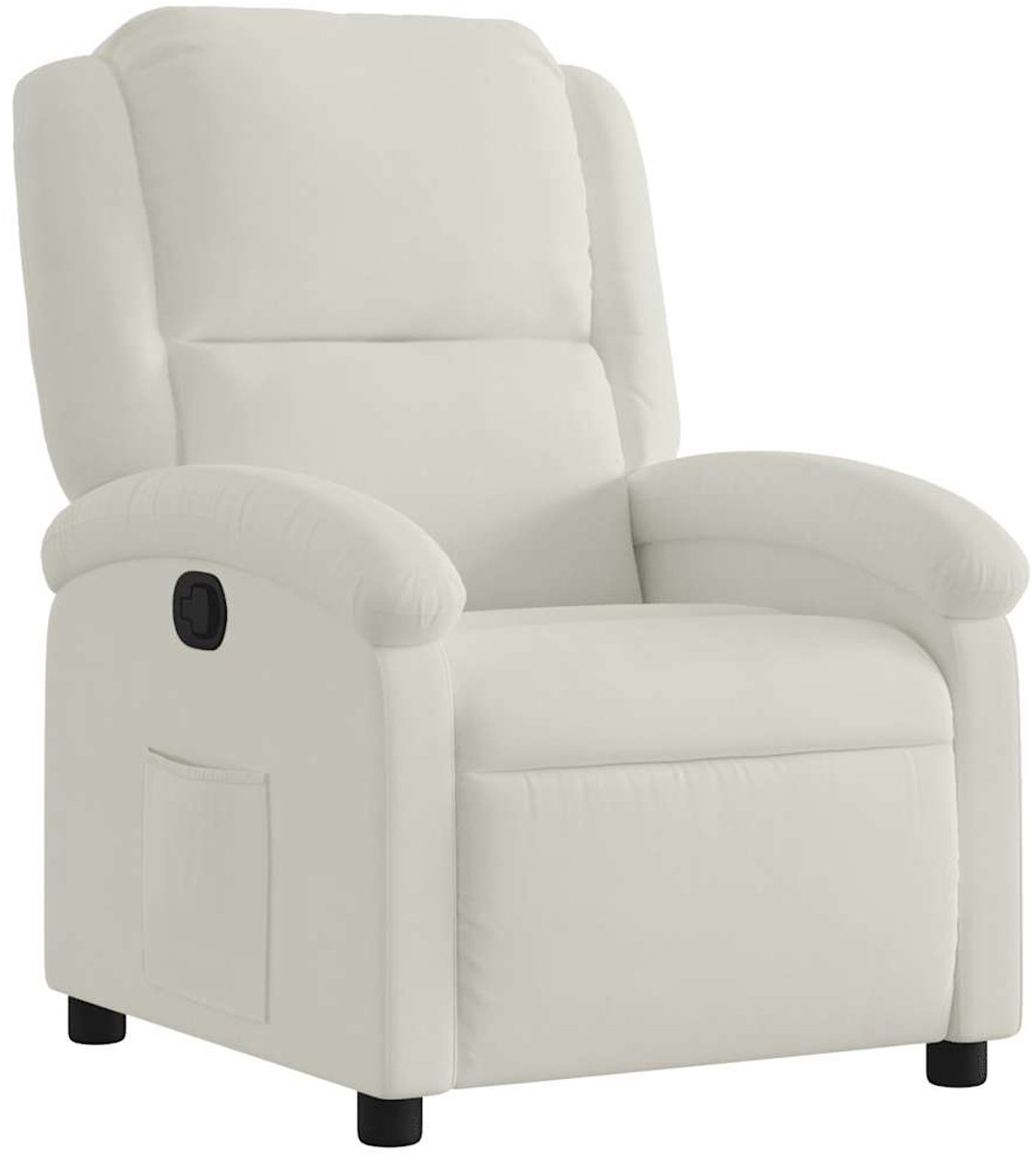 vidaXL Relaxfauteuil - Crème - Fluweel