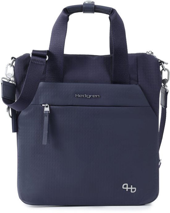 Hedgren ROKU sac vertical extensible 13 pouces – Tote business – Protection RFID – Matière recyclée - Peacoat Bleu