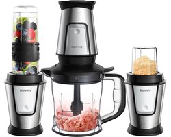 XRQUALITY - Keukenmachine 3-1 - Multifunctioneel - 700 w - Sapcentrifuge - Smoothie mixer - Voedselchopper - Droge molen