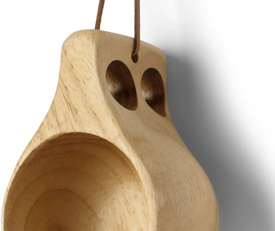 Øyo Houten Sami Mok - Noorse Kuksa - 150 ml - Set van 2 - Met Lederen Koord — afbeelding 3
