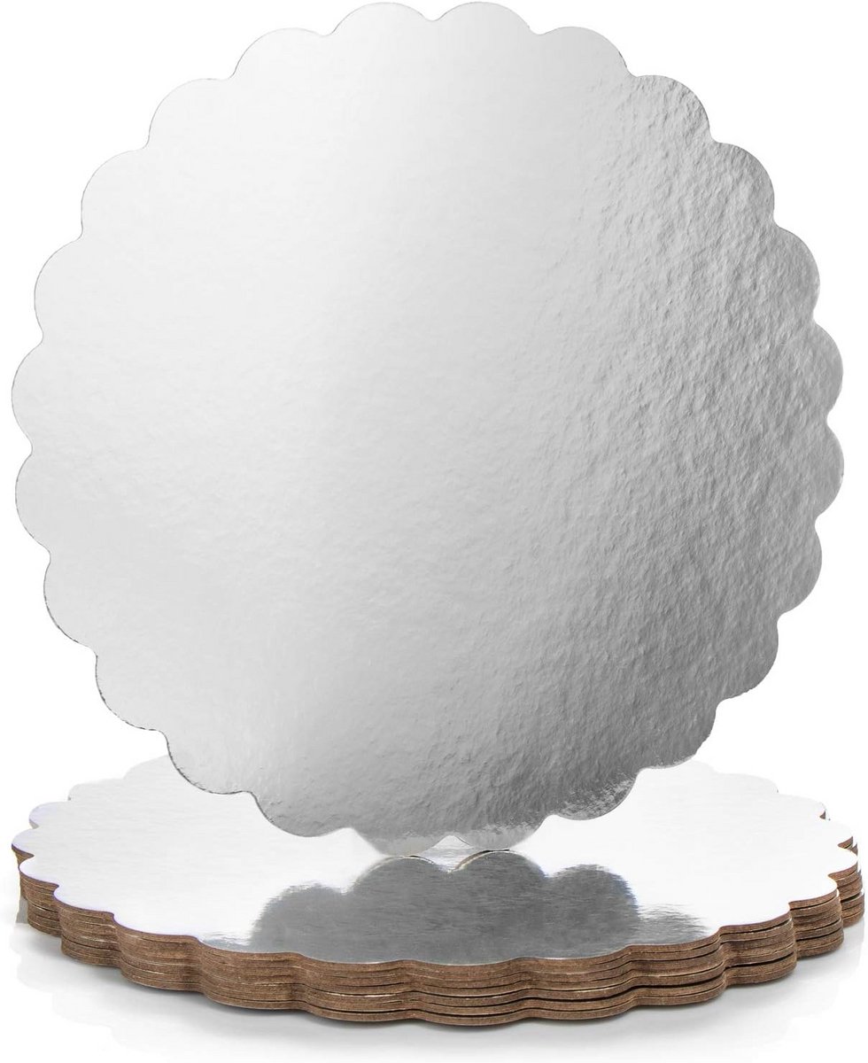 Coated Cake Plates - Ø 30 cm - 8 Pieces - Ideal for Decorating and Serving Desserts