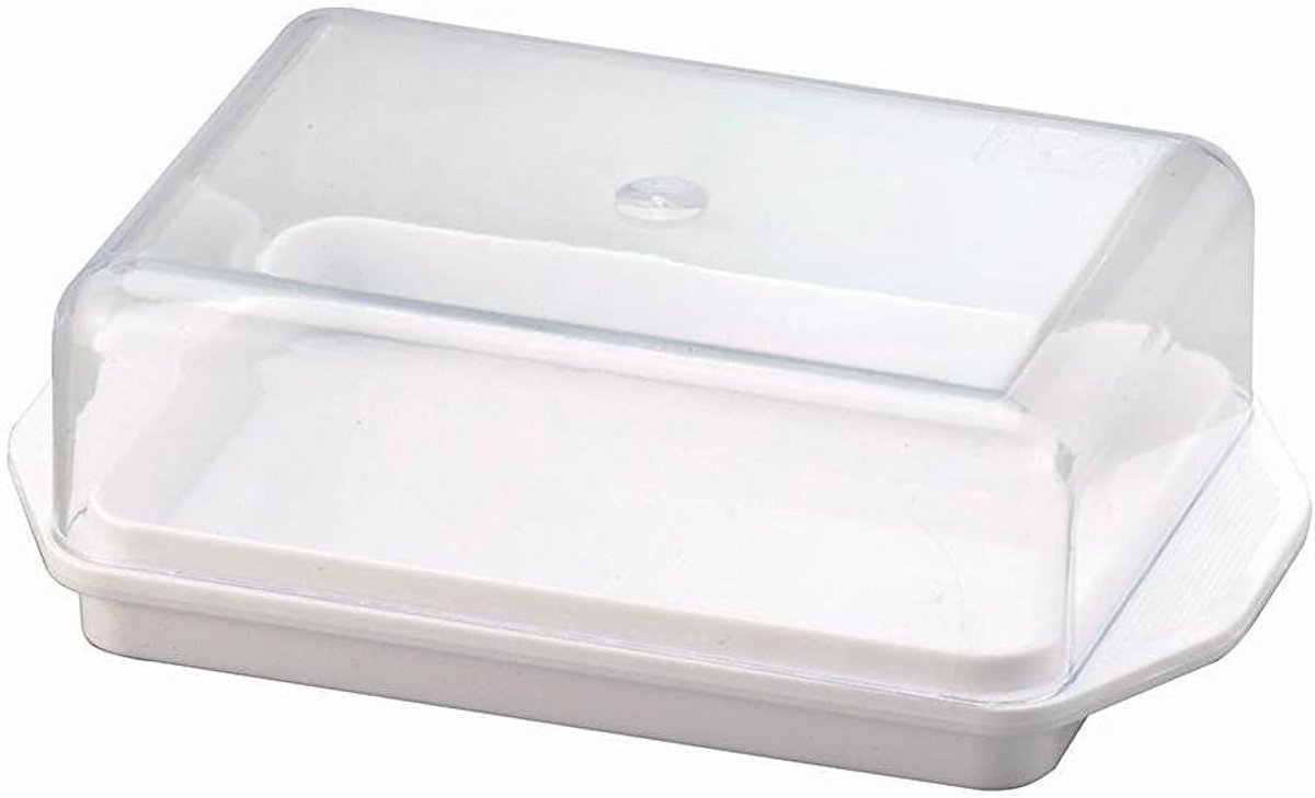 Boterschotel Koelkast - Wit, 13,8 x 8,8 x 4,9 cm, Kunststof Voor 250 g Boter