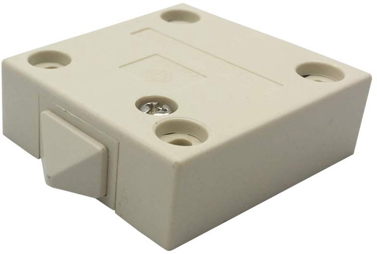 Kistschakelaar 2 A 250 V - Klikschakelaar voor Deurcontact met Afdekkast - Elektrische Mortice Switch - Wit