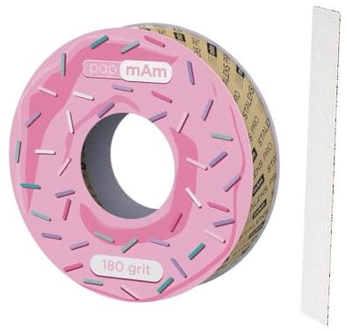 Witte Wegwerpvijl voor Donut-vijldispenser, 6 m, korrel 180