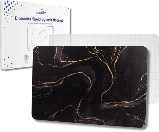 Badmat – Diatomite Badmat – Badkamermat – Absorberende Badmat – Antislip Douchemat – Badmat Antislip – Badkamermat Antislip – Sneldrogende Badmat – 60 × 40 cm