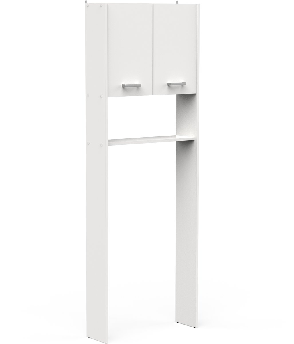 CBA - Badkamerkast Coral kolomkast toilet of wasmachine 2 deuren 66Bx185H cm wit