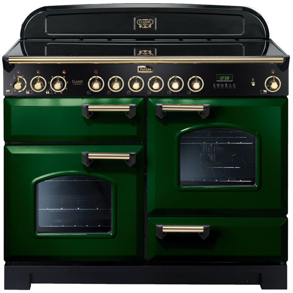 Falcon Classic Deluxe 110 Range-fornuis Electrisch Inductiekookplaat zones Zwart, Geelkoper, Groen