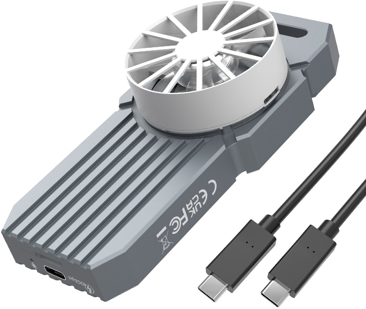 MAIWO Externe Behuizing - USB C 4.0 - M.2 NVMe SSD 2280 - 40Gbps - Geschikt voor Laptop, PC, Tablet & Chromebook - Linux en Windows